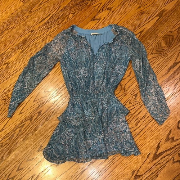 NWOT Ramy Brook Woman’s Silk Blue Printed Dress Size XS - Picture 1 of 7